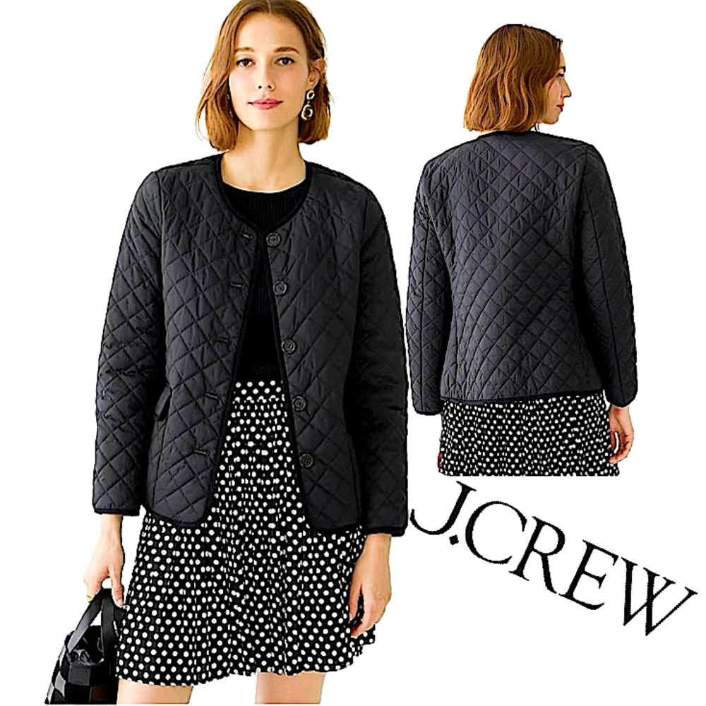 J. Crew Black Quilted Jacket